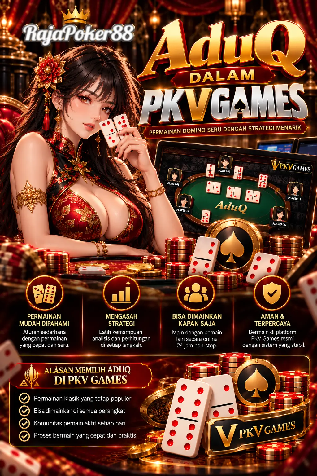 Infografik AduQ dalam PKV Games