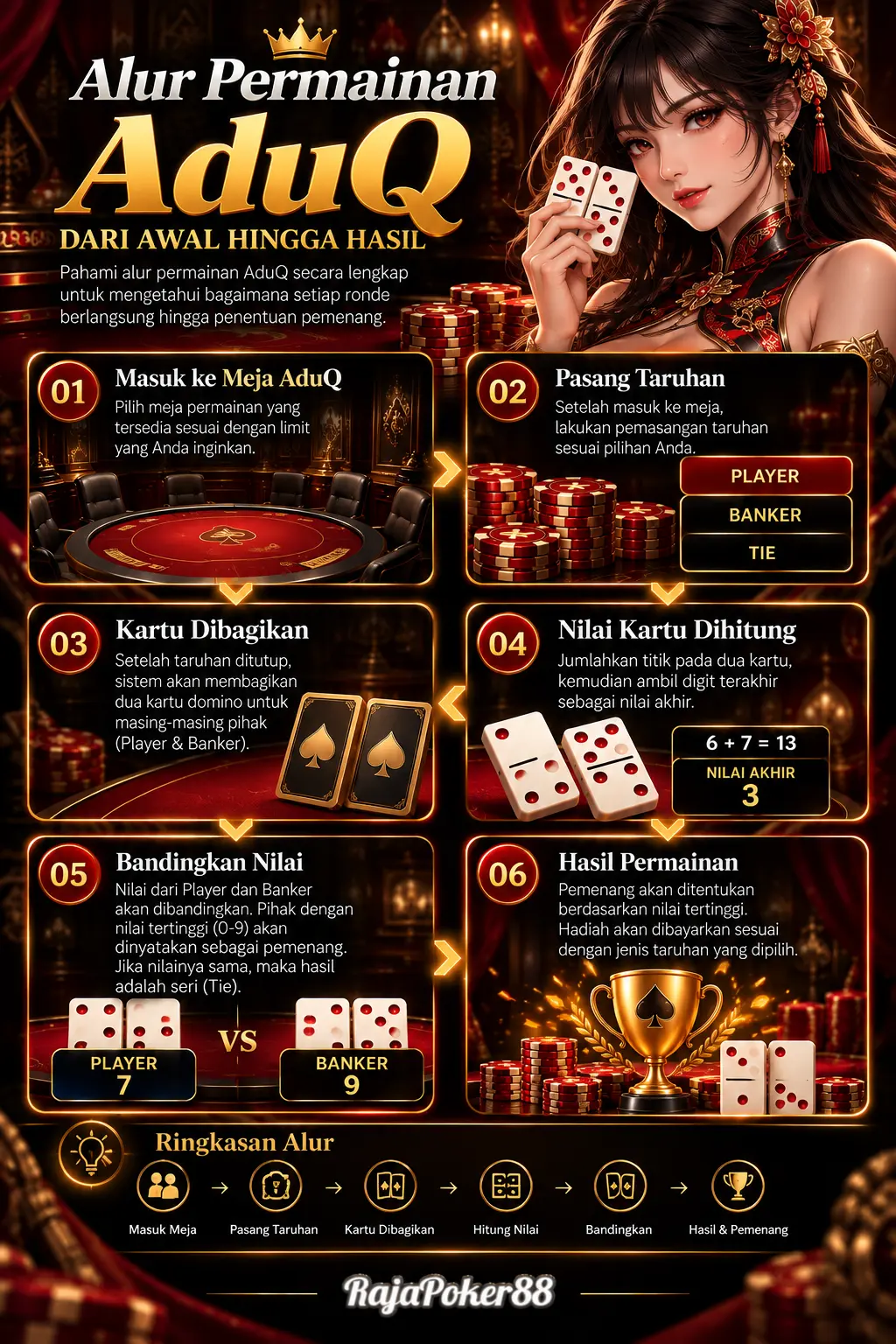 Infografik alur permainan AduQ