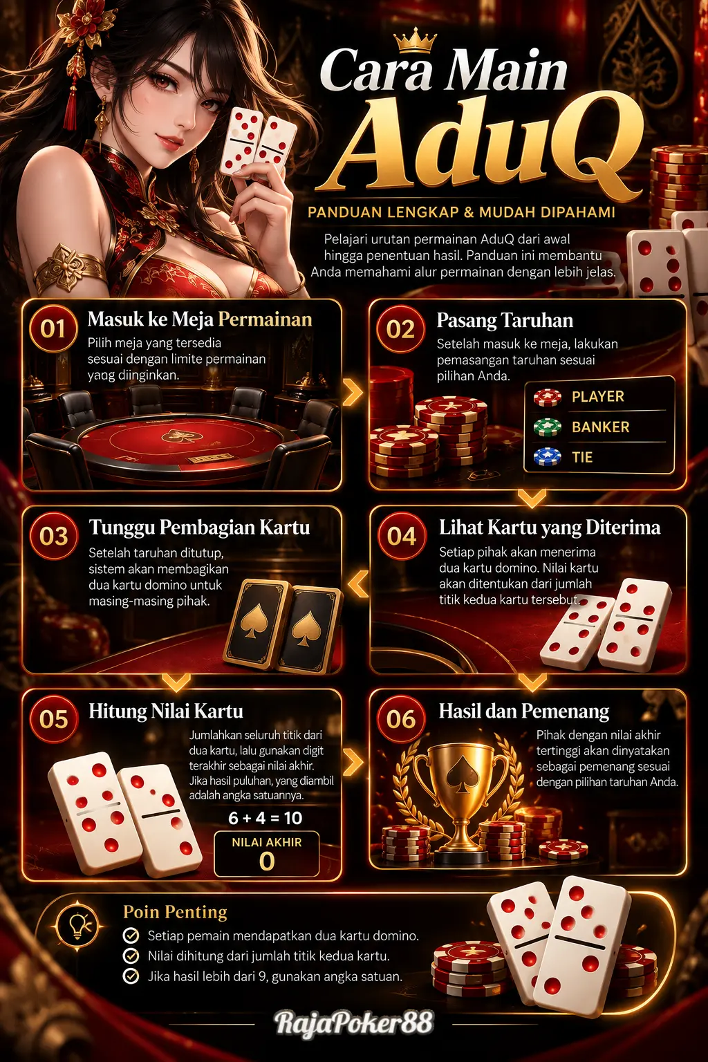 Infografik cara main AduQ