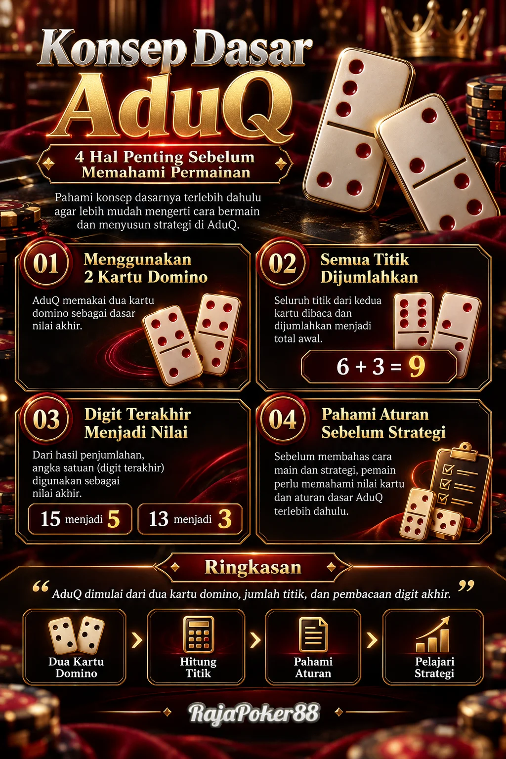 Infografik konsep dasar permainan AduQ